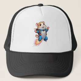 Grappige Jetpack Hamster Muts | Cartoon Dierenhoed Trucker Pet