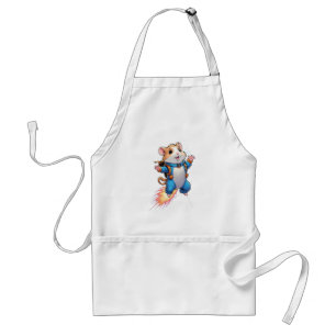 Grappige Jetpack Hamster Schort Cartoon Dier
