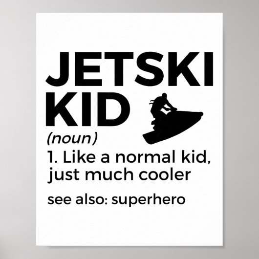 Grappige Jetski Jongere Definitie Jet Skiën _1 Poster (Voorkant)