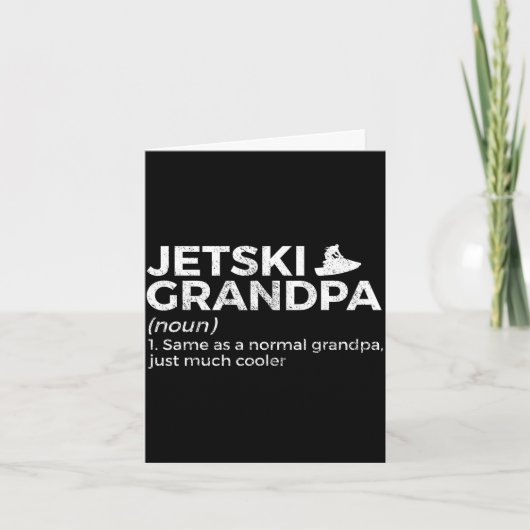 Grappige jetski opa definitie jet skien  kaart (Voorkant)