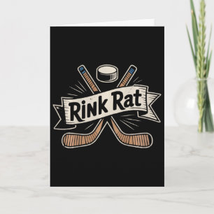 Grappige jeugd ijshockey kleine zus broer ijsbaan kaart