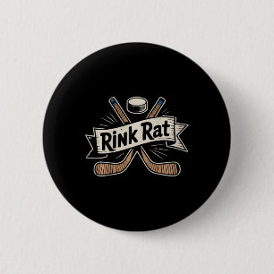 Grappige jeugd-ijshockey kleine zus broer  ronde button 5,7 cm