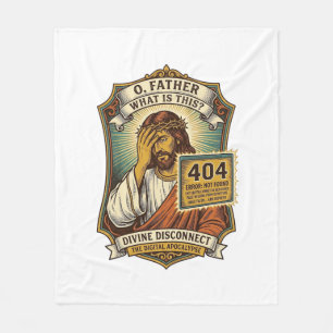Grappige Jezus 404 Fout Webontwikkelaar Programmeu Fleece Deken