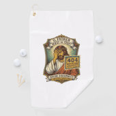 Grappige Jezus 404 Fout Webontwikkelaar Programmeu Golfhanddoek (Insitu)