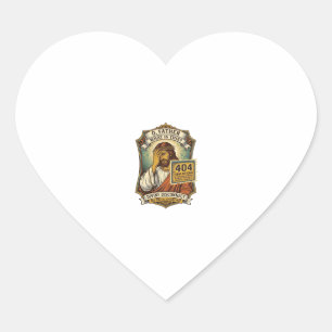 Grappige Jezus 404 Fout Webontwikkelaar Programmeu Hart Sticker