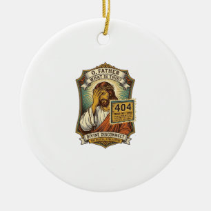 Grappige Jezus 404 Fout Webontwikkelaar Programmeu Keramisch Ornament