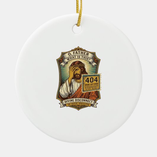 Grappige Jezus 404 Fout Webontwikkelaar Programmeu Keramisch Ornament (Voorkant)