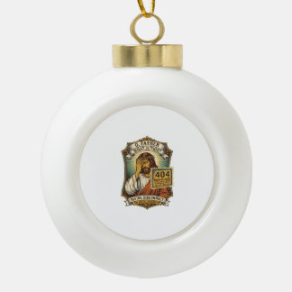 Grappige Jezus 404 Fout Webontwikkelaar Programmeu Keramische Bal Ornament