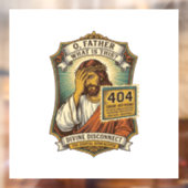 Grappige Jezus 404 Fout Webontwikkelaar Programmeu Raamsticker (Vel 2)