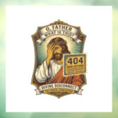 Grappige Jezus 404 Fout Webontwikkelaar Programmeu Raamsticker (Vel 3)