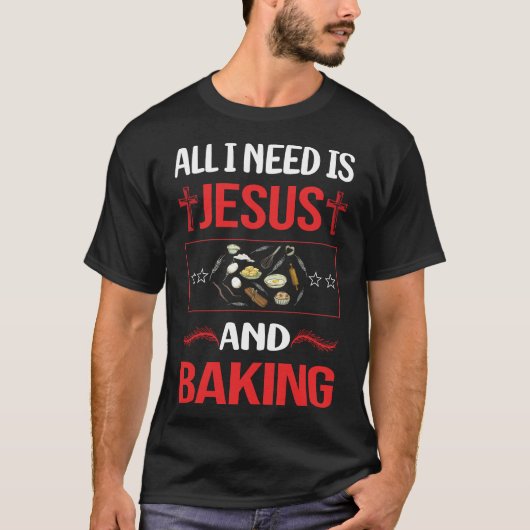 Grappige Jezus Baking Bake Baker T-shirt (Voorkant)