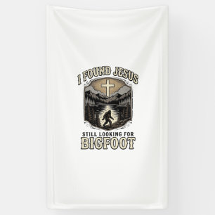Grappige Jezus Bigfoot Vintage Christelijk T-Shirt Spandoek
