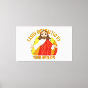 Grappige Jezus Canvas Afdruk