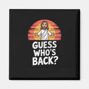 Grappige Jezus Christelijke Pasen Zondag Raad Wie Magneet