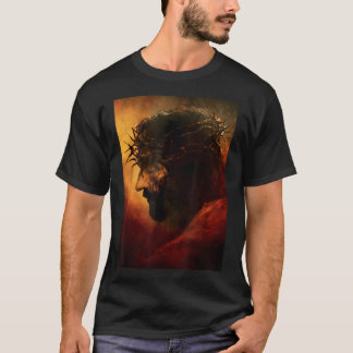 Grappige Jezus Christus Met Doornenkroon Grafisch  T-shirt