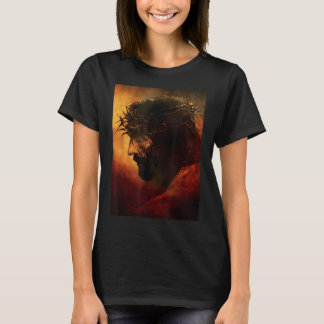 Grappige Jezus Christus Met Doornenkroon Grafisch  T-shirt