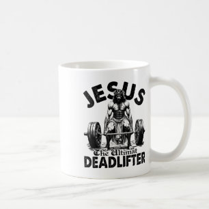 Grappige Jezus De ultieme deadlifter Christelijke  Koffiemok
