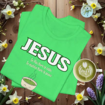 grappige jezus en matcha, matcha groen T-shirt