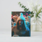 Grappige Jezus en schapen op een verjaardagsfeestj Briefkaart (Staand voorkant)