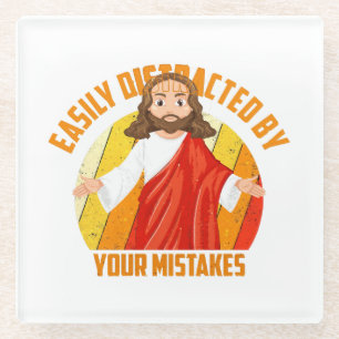 Grappige Jezus Glazen Onderzetter