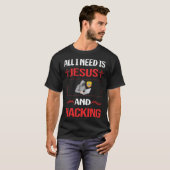 Grappige Jezus Hacking Hacker T-shirt (Voorkant volledig)