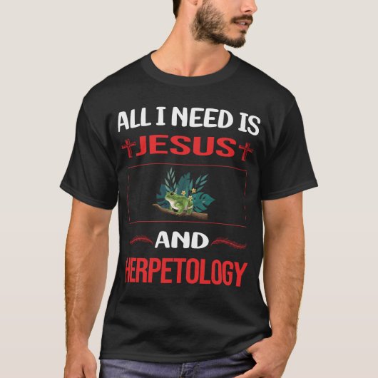 Grappige Jezus Herpetologie Herping Herp T-shirt (Voorkant)