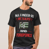 Grappige Jezus Hydroponics T-shirt (Voorkant)