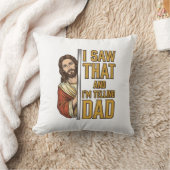 Grappige Jezus Ik Zag Dat en Ik Vertel het Papa On Kussen (Deken)