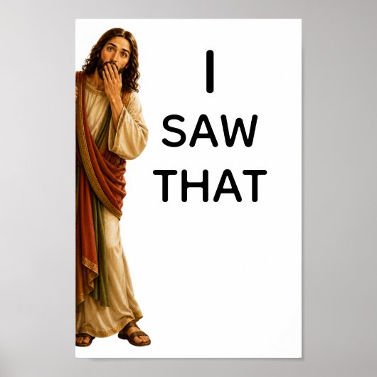 Grappige Jezus Ik Zag Dat Poster (Voorkant)