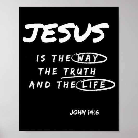 Grappige Jezus Is De Weg De Waarheid En Het Leven Poster (Voorkant)