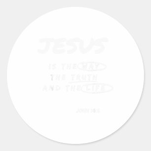 Grappige Jezus Is De Weg De Waarheid En Het Leven Ronde Sticker