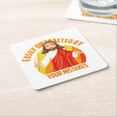 Grappige Jezus Kartonnen Onderzetters (Schuin)