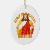 Grappige Jezus Keramisch Ornament (Rechts)