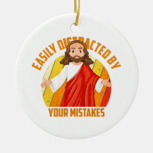 Grappige Jezus Keramisch Ornament