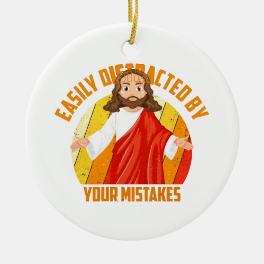 Grappige Jezus Keramisch Ornament (Voorkant)