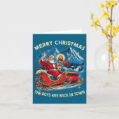 Grappige Jezus Kerstman De Jongens Zijn Terug In D Kaart (Gele Bloem)