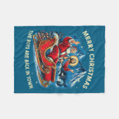 Grappige Jezus Kerstman De Jongens Zijn Weer In De Fleece Deken (Voorkant (Horizontaal))