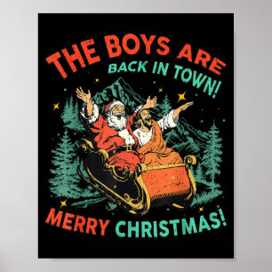 Grappige Jezus Kerstman De Jongens Zijn Weer In De Poster