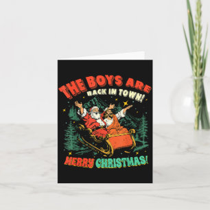 Grappige Jezus Kerstman The Boys Are Back In Town Kaart
