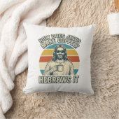 Grappige Jezus Koffie Vintage Gravure Shirt Ontwer Kussen (Deken)