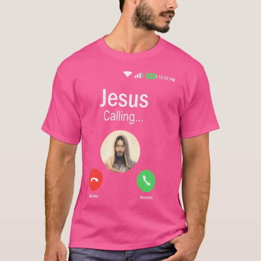 Grappige Jezus krijgt religie Christelijk doopgesc T-shirt (Voorkant)