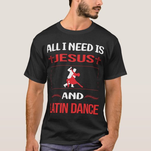 Grappige Jezus Latijn Dans T-shirt (Voorkant)