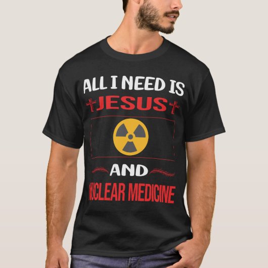 Grappige Jezus Nucleaire Geneeskunde T-shirt (Voorkant)
