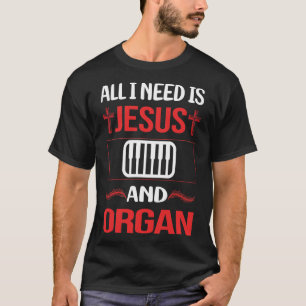 Grappige Jezus Orgel Organist T-shirt