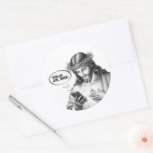 Grappige Jezus Sms YOLO JK BRB Ronde Sticker (Envelop)