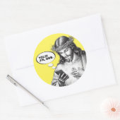 Grappige Jezus Sms YOLO JK BRB Ronde Sticker (Envelop)
