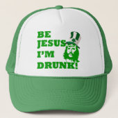 Grappige Jezus St. Patrick's dag Trucker Pet (Voorkant)
