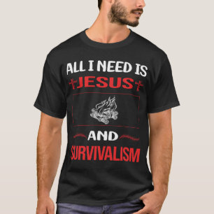 Grappige Jezus Survivalism Prepper Preppers Surviv T-shirt