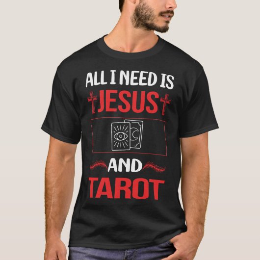 Grappige Jezus Tarot T-shirt (Voorkant)