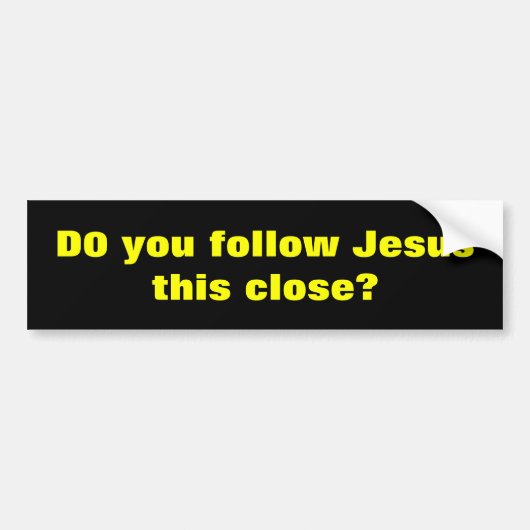 Grappige Jezus-uitspraak Bumpersticker (Voorkant)
